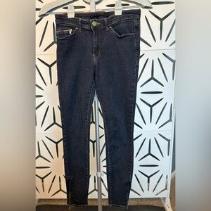 H&M Dark Blue Skinny Jeans with Zipper Leg